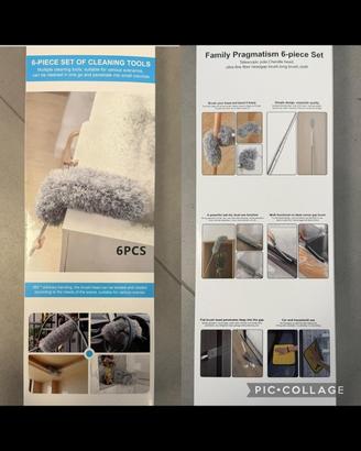 Kit 6 pz  completo pulizia casa