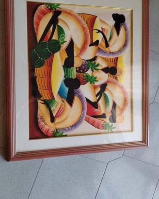 Quadro in stile figurativo caraibico