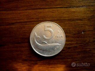 Moneta da 5 lire anno 1954,molto rara