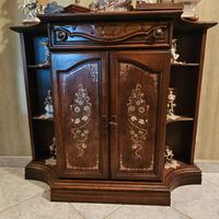 Mobile Credenza, Vetrinettainlegno con intarsi 