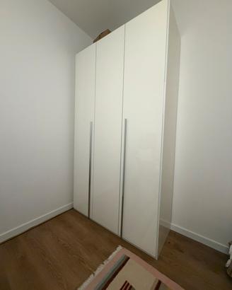 Armadio guardaroba 3 ante bianco laccato