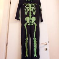 /-costume carnevale scheletro - bimbo 7/10 anni