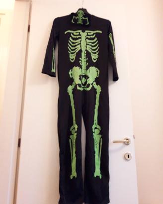 /-costume carnevale scheletro - bimbo 7/10 anni