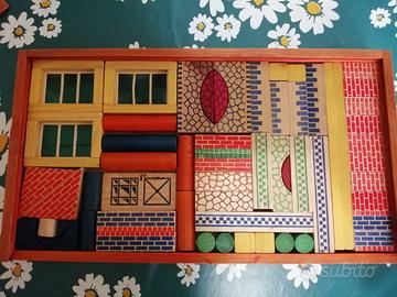 VINTAGE SCATOLA COSTRUZIONE IN LEGNO