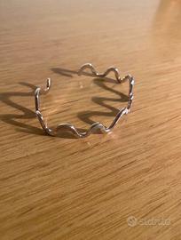 Bracciale Onde Argento 925 Massiccio - NUOVO ✨