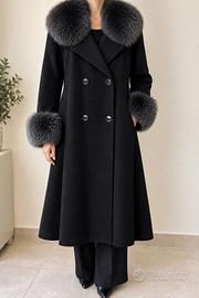 Cappotto Alba Fornari pura lana e vera volpe