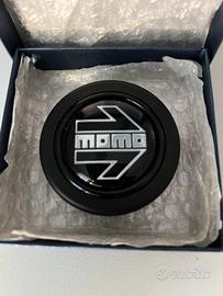MOMO Pulsante clacson Vintage nero lucido argento