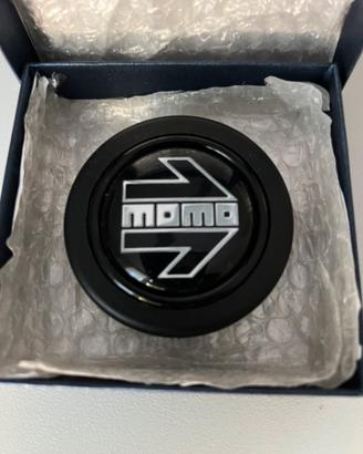 MOMO Pulsante clacson Vintage nero lucido argento