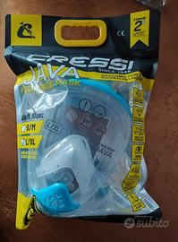 Cressi maschera snorkeling blu L/XL - Nuova