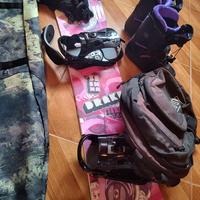 Kit completo snowboard donna misura scarpa 37/38