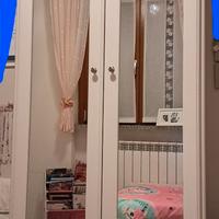 TYSSEDAL Guardaroba, bianco/vetro a specchio, 88x5