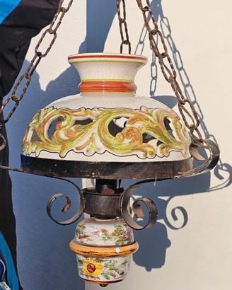 Lampadario da soffitto in ceramica anni 50