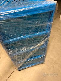 Cassettiera in plastica blu