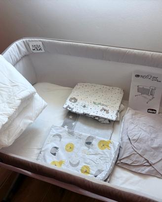 Culla neonato next to me + coperte e piumoni