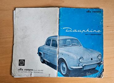Libretto uso manutenzione Alfa Romeo Dauphine
