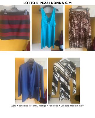 Lotto 5 pezzi donna S/M Zara Mango