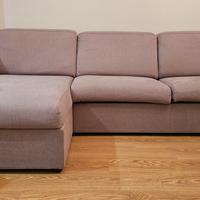 Divano letto con penisola contenitore 