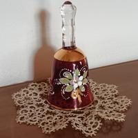 Campanello in vetro di Murano rosso con oro