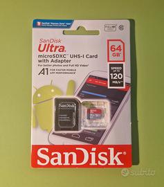 SanDisk MicroSD Ultra 64GB +Adattatore SD