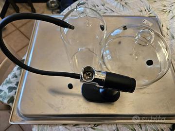 Affumicatore professionale con 2 campane di vetro