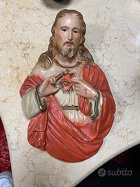 Statua del busto del ssnto cuore di gesu cristo