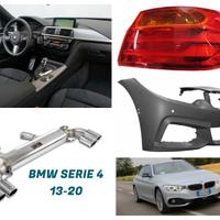 BMW SERIE 4 FRONTALE PARAURTI FANALE COFANO CERCHI