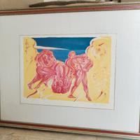 litografia Aligi Sassu con cornice