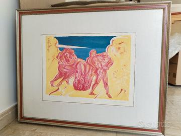 litografia Aligi Sassu con cornice