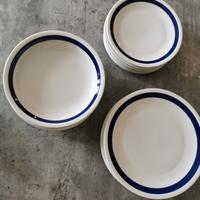 Servizio  TOGNANA Vintage - 18 Pezzi - Bordo blue