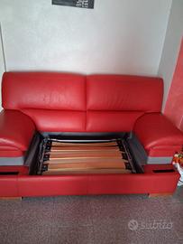 Divano letto in similpelle