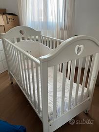 Lettino Erbesi  dolce bianco con cuore