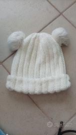 cappello lana bianco h&m taglia unica bambina