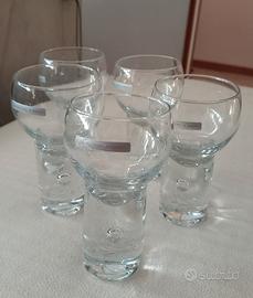 Bicchieri in cristallo con goccia x5 