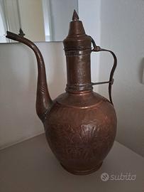 Brocca Anfora rame martellato vintage 