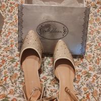 scarpe ballerine con strass