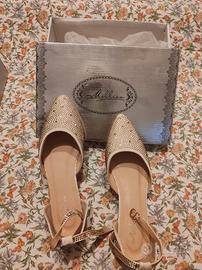 scarpe ballerine con strass