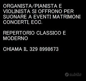 Organista/pianista e violinista