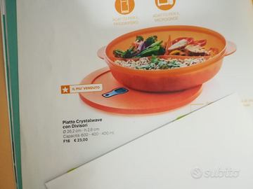 Tupperware piatto per microonde con divisori