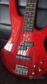 Basso elettrico ibanez gio gsr200 transparent red