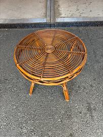Tavolino in bamboo rotondo