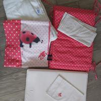 completo per lettino bimbo coccinella Gabel Trudi
