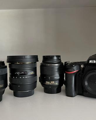 Nikon d7100 + nikon 85 + sigma 10-20 + nikon 18-55