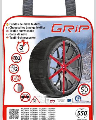 Calze auto neve GRIP misura 550 nuove