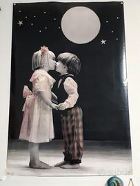 Poster vintage anni 90 amore cielo stellato