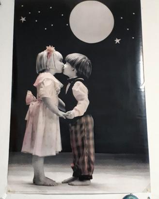 Poster vintage anni 90 amore cielo stellato