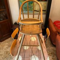 Sedia seggiolone legno per banbini