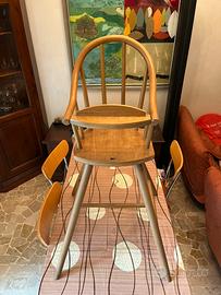 Sedia seggiolone legno per banbini