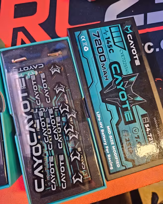 2 x batterie lipo hv cayote mid 7200 145c
