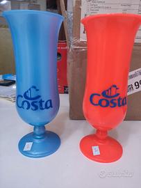 Bicchieri calici Costa Crociere in plastica