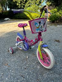 Bicicletta bambina con rotelle Disney Minnie